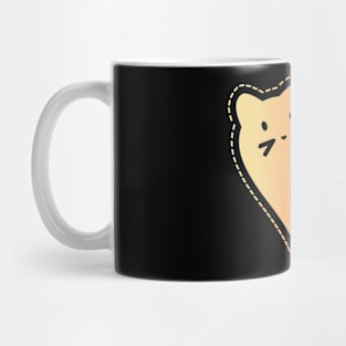 Heart Cat Monogram B in Orange Mug